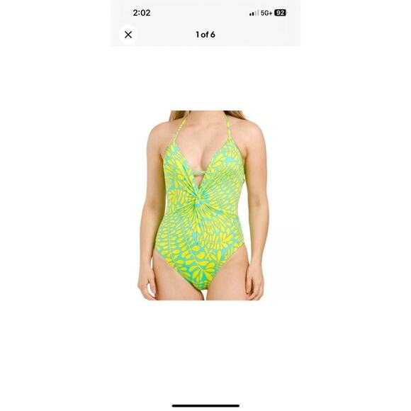 Trina Turk Spa & Swim Collection Trellis Floral Swimsuit Size 14 NWT - Picture 8 of 9